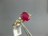 1.15CT DIAMOND & AAA RUBY 14KT ROSE GOLD 3D OVAL & ROUND CLASSIC ENGAGEMENT RING