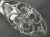 LARGE 1.33CT DIAMOND 14KT WHITE GOLD 3D OPEN FILIGREE FLOWER MARQUISE SHAPE RING