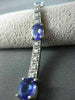 ESTATE 7.22CT DIAMOND & AAA TANZANITE 14KT WHITE & YELLOW GOLD BRACELET #17384