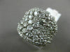 ESTATE LARGE 3.0CT DIAMOND 14KT WHITE GOLD ETOILE FILIGREE CLUSTER LOVE RING