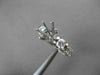 ESTATE WIDE .75CT DIAMOND 14KT WHITE GOLD PAVE SEMI MOUNT ENGAGEMENT RING #14998