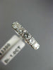 ESTATE WIDE 1.0CT DIAMOND 14K WHITE GOLD CLASSIC WEDDING ANNIVERSARY RING #22079