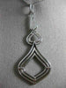 ESTATE LARGE 1.60CT DIAMOND 14KT WHITE GOLD 3D MULTI ROW TEAR DROP LOVE PENDANT