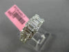 ESTATE .87CT DIAMOND 18KT WHITE GOLD 3D 3 STONE PAST PRESENT FUTURE LOVE RING