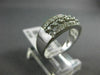 ESTATE WIDE .20CT DIAMOND 14KT WHITE GOLD 3D 3 ROW SHARE PRONG ANNIVERSARY RING