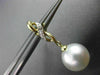 ESTATE DIAMOND 14K WHITE & YELLOW GOLD SOUTH SEA PEARL INFINITY HANGING EARRINGS