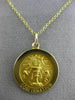 ESTATE 14KT YELLOW GOLD HANDCRAFTED CONFIRMATION FLOATING PENDANT & CHAIN #24988