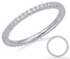 ESTATE .37CT DIAMOND 14KT WHITE GOLD 2mm SHARED PRONG ETERNITY ANNIVERSARY RING