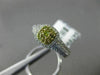 .80CT WHITE & FANCY YELLOW DIAMOND 14KT WHITE GOLD 3D SQUARE ENGAGEMENT RING SET