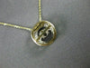 ESTATE 14KT TWO TONE GOLD 3D DANCING DIAMOND CIRCLE OF LIFE CLUSTER HALO PENDANT