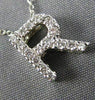 .16CT ROUND DIAMOND 14KT WHITE GOLD CLASSIC "R" INITIAL FLOATING PENDANT #19148