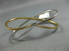 ESTATE .61CT DIAMOND 14KT WHITE & ROSE GOLD 3D DOUBLE FINGER CRISS CROSS X RING