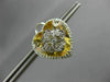 ESTATE EXTRA LARGE 15.37CT DIAMOND & AAA YELLOW TOPAZ 14K WHITE GOLD 3D EARRINGS