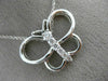ESTATE LARGE .30CT DIAMOND 14KT WHITE GOLD 3D FLYING BUTTERFLY PENDANT #21923