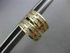 ESTATE 1.0CT DIAMOND 14KT YELLOW GOLD 3D CLASSIC TWO ROW HUGGIE EARRINGS #5319