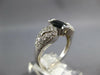 1.50CT DIAMOND & AAA SAPPHIRE 14KT WHITE GOLD OVAL SEMI BEZEL DOUBLE STONE RING