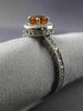 LARGE 1.40CT DIAMOND & YELLOW SAPPHIRE 14KT WHITE GOLD FILIGREE ENGAGEMENT RING