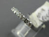 ESTATE .55CT DIAMOND 18KT WHITE GOLD 3D CLASSIC 7 STONE WEDDING ANNIVERSARY RING