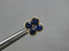 1.2CT DIAMOND & AAA SAPPHIRE 14KT YELLOW GOLD 3D INVISIBLE FLOWER STUD EARRINGS