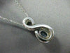 ESTATE 1.13CTW TANZANITE & DIAMOND 18KT WHITE GOLD 3D INFINITY PENDANT #15099
