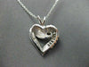 ESTATE .36CT DIAMOND 14KT WHITE GOLD FANCY FLOATING OPEN HEART PENDANT #10803