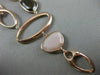 ESTATE 14KT ROSE GOLD 3D 2 ROW LINK MULTI COLOR QUARTZ BY THE YARD FUN BRACELET