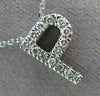 ESTATE LARGE .21CT DIAMOND 14KT WHITE GOLD 3D "P" FLOATING INITIAL PENDANT 18476