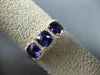 ESTATE WIDE 1.48CT DIAMOND & AAA AMETHYST 14K ROSE GOLD PAST PRESENT FUTURE RING