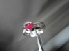 ANTIQUE WIDE ROUND 1.64CT RUBY DIAMOND PLATINUM ENGAGEMENT COCKTAIL RING