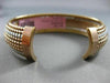 ESTATE 1.3CT DIAMOND 14KT WHITE ROSE GOLD 3D MULTI ROW BEAD CUFF BANGLE BRACELET