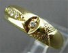 ESTATE WIDE .15CT DIAMOND 14KT YELLOW GOLD 5 STONE MENS ANNIVERSARY RING #10111