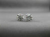 ESTATE 1.40CT ROUND DIAMOND 14K WHITE GOLD 4 PRONG SCREW BACK EARRINGS 5mm #2239