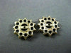 ANTIQUE .48CT AAA ROUND SAPPHIRE 14KT YELLOW GOLD EARING JACKETS 11mm #20877
