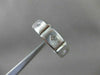 ESTATE WIDE 0.30CT DIAMOND 14KT WHITE GOLD 3 STONE PRINCESS CUT MENS RING #18339
