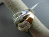ESTATE MASSIVE 6.67CT DIAMOND 18KT TRI COLOR GOLD 3D PAVE LOVE KNOT FUN RING