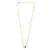 .89CT DIAMOND & AAA RUBY 14KT YELLOW GOLD PEAR SHAPE & EMERALD CUT LOVE NECKLACE