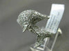 ESTATE 1.82CT DIAMOND 14KT WHITE GOLD 3D HANDCRAFTED HAPPY DOLPHIN FUN RING