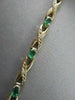 ESTATE 14KT 2.42 CTW EMERALD & DIAMONDS YELLOW GOLD BRACELET