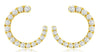 .75CT DIAMOND 14KT YELLOW GOLD GRADUATING JOURNEY SIDEWAYS HOOP HANGING EARRINGS