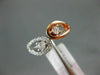ESTATE .50CT ROUND DIAMOND 14KT WHITE & ROSE GOLD 3D CRISS CROSS LOVE FUN RING