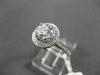 ESTATE .99CT DIAMOND 18K WHITE GOLD HALO 3D SOLITAIRE ENGAGEMENT RING AMAZING!