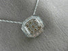 ESTATE .50CT WHITE & FANCY YELLOW DIAMOND 14K WHITE GOLD FILIGREE PENDANT #20803