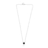 2.20CT DIAMOND & AAA GREEN SAPPHIRE 18KT WHITE GOLD CUSHION SQUARE LOVE NECKLACE