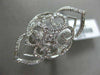 ESTATE LARGE .46CT ROUND DIAMOND 14KT WHITE GOLD OPEN FILIGREE FLUER DE LIS RING