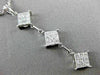 LARGE .68CT DIAMOND 18KT WHITE GOLD GRADUATING JOURNEY FLOATING PENDANT