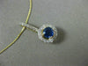 ESTATE .55CT DIAMOND & SAPPHIRE 14KT YELLOW GOLD 3D SOLITAIRE FLOATING PENDANT