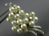 ANTIQUE LARGE 1.50CT OLD MINE DIAMOND & AAA PEARL PLATINUM 3D BROOCH PIN 23635