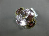 LARGE 14.42CT DIAMOND KUNZITE & GARNET 14KT YELLOW GOLD 3 STONE OVAL HALO RING