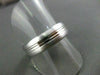 ESTATE WIDE 14KT WHITE GOLD SOLID MATTE & SHINY LOOK MENS WEDDING RING #1321