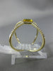 ESTATE LARGE .81CT DIAMOND & AAA YELLOW SAPPHIRE 14KT YELLOW GOLD HALO FUN RING